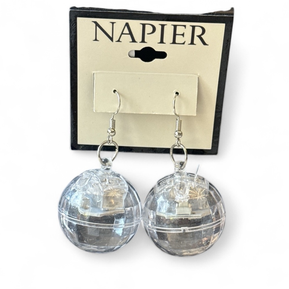 FLASHING Clear Globe Dangle Earrings